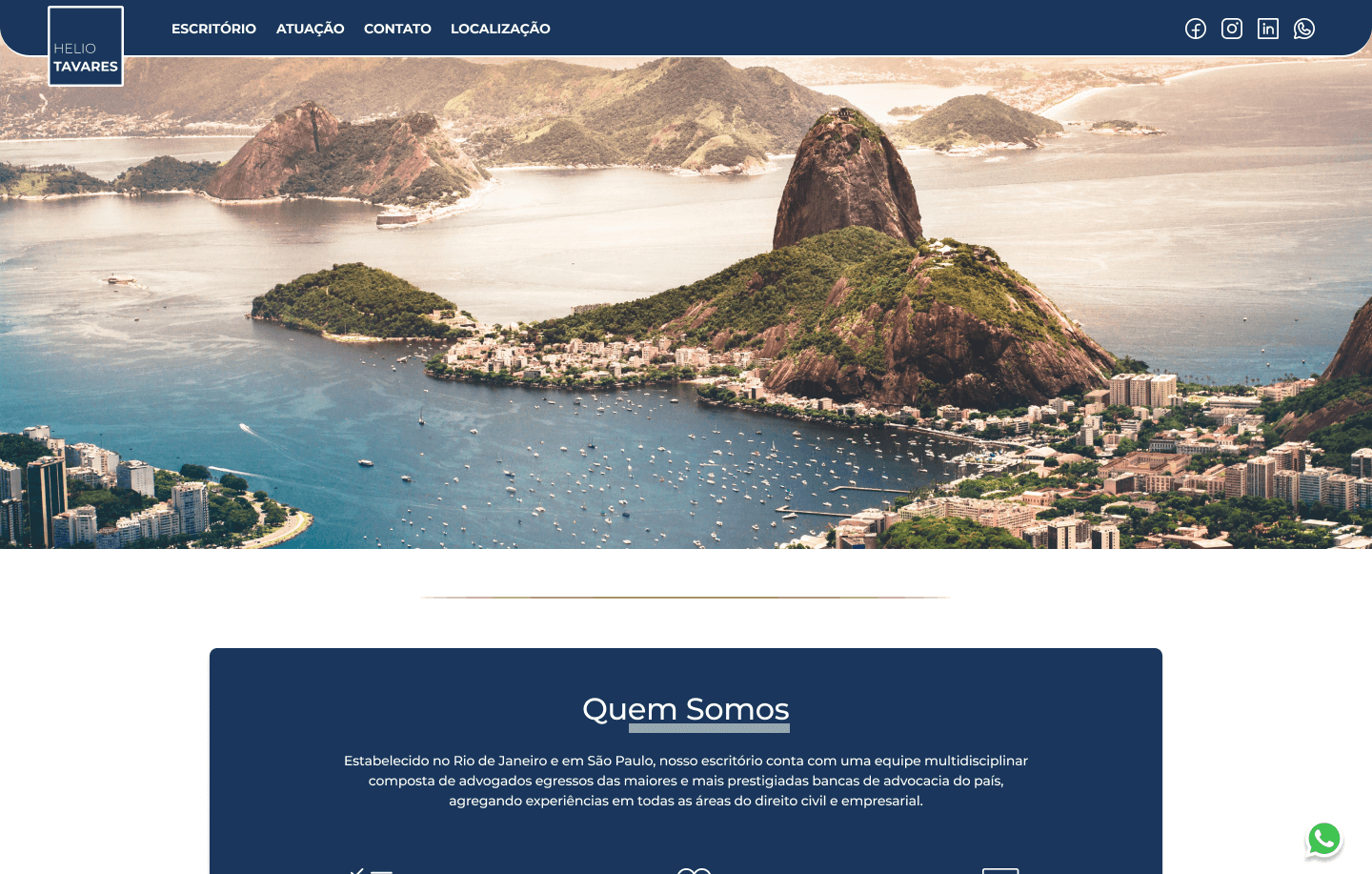 Hélio Tavares Advogados Imagem de uma previa do site